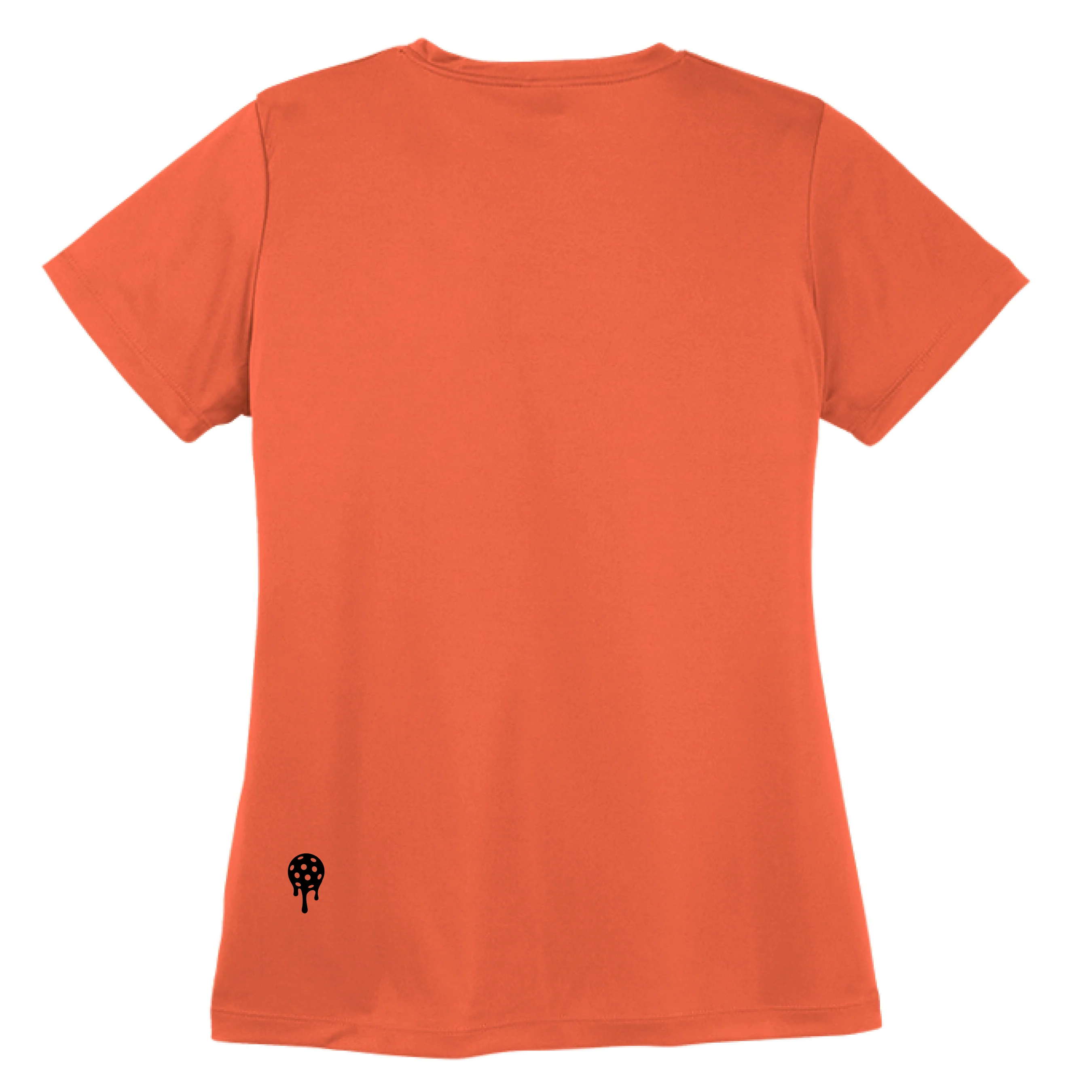 Women's Performance Tee - Court Drip Black Logo - Image 26