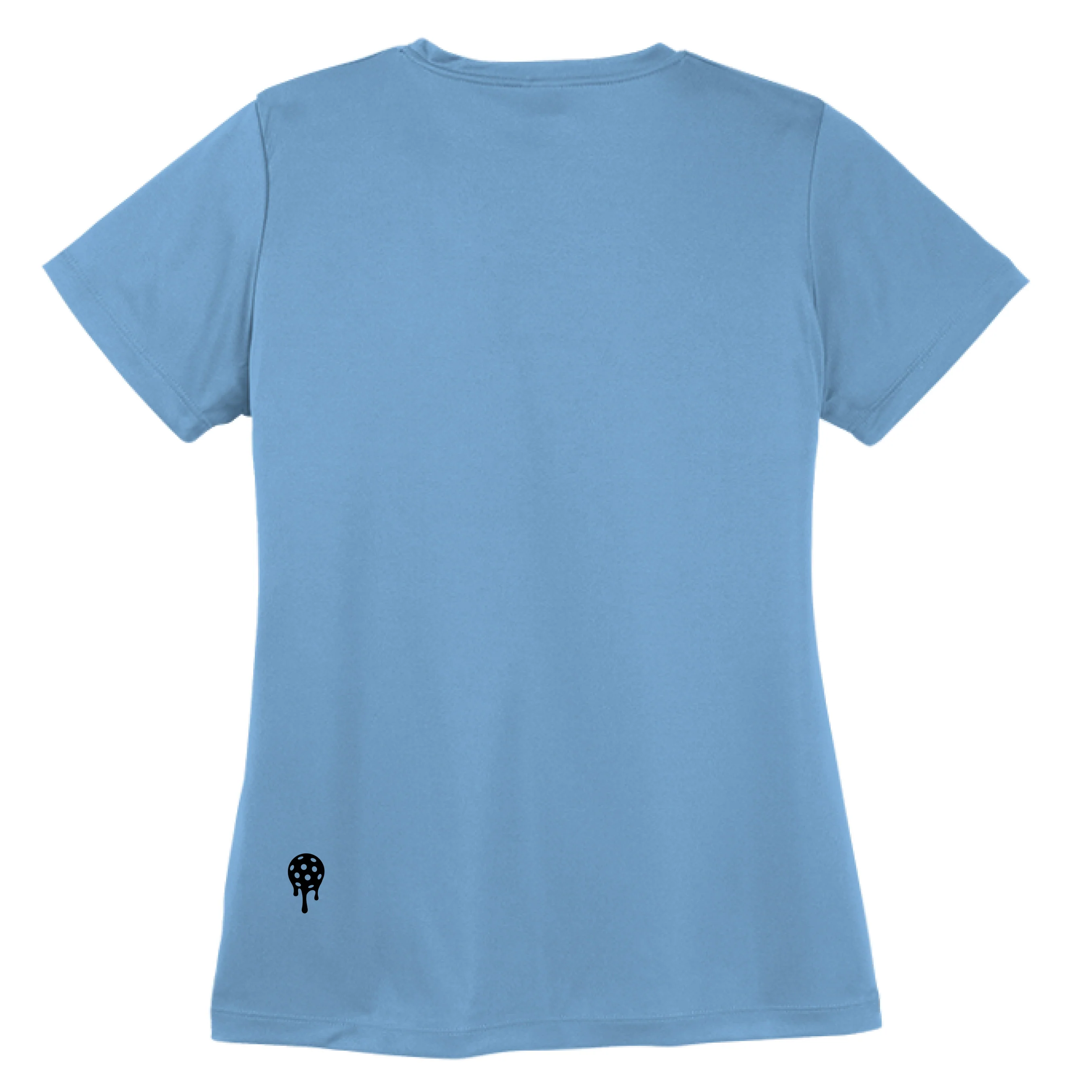 Women's Performance Tee - Court Drip Black Logo - Image 29