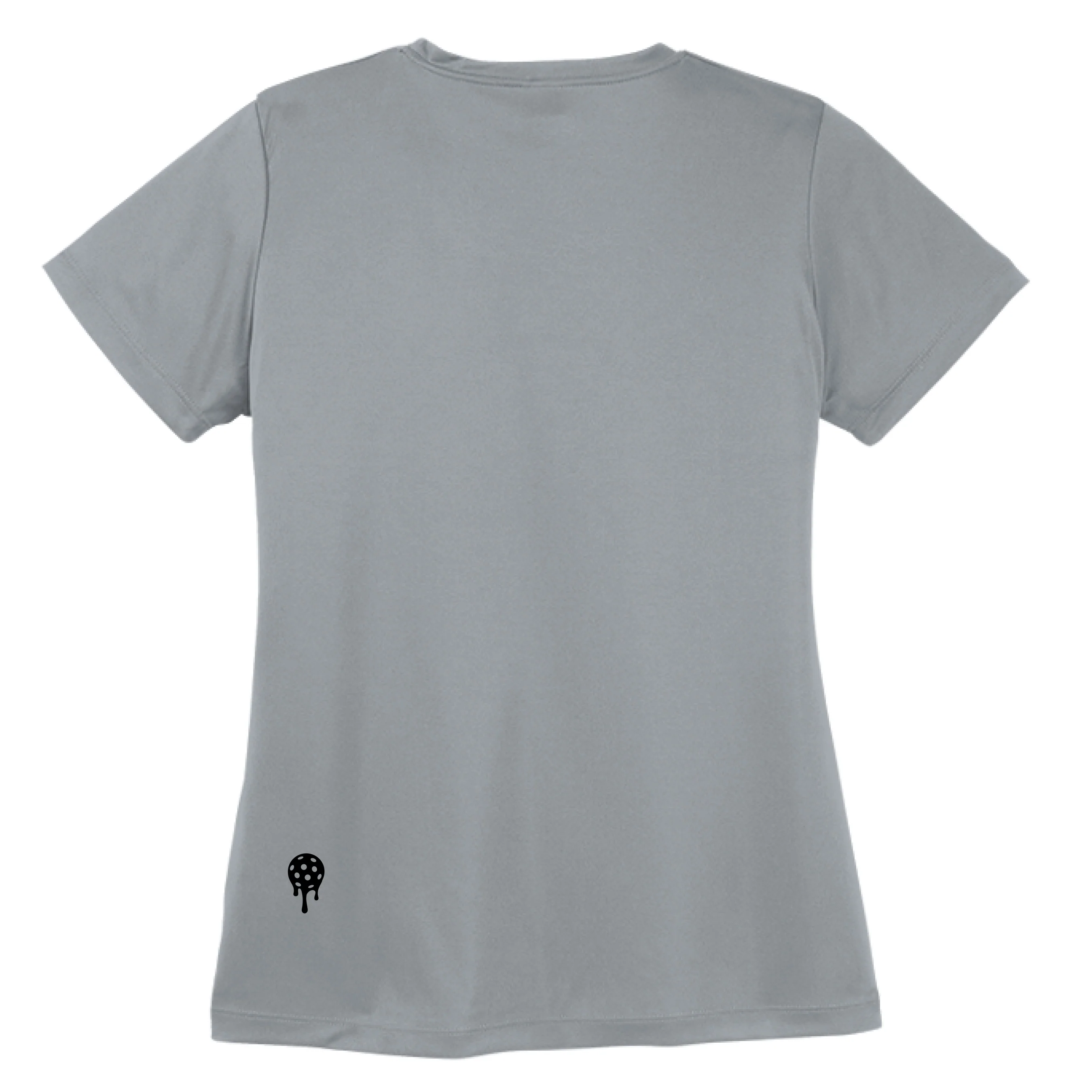 Women's Performance Tee - Court Drip Black Logo - Image 5