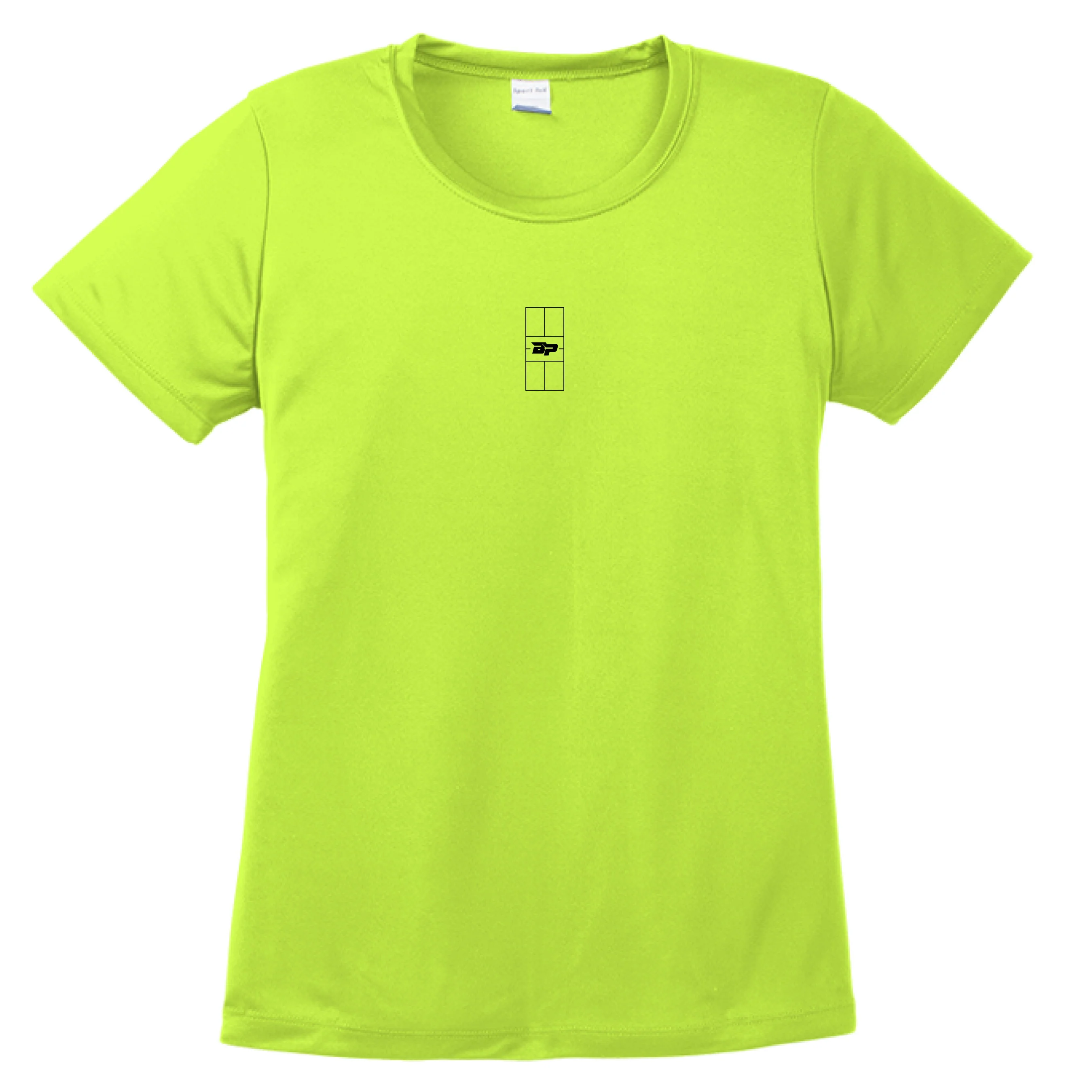 Women's Performance Tee - Court Drip Black Logo - Image 7